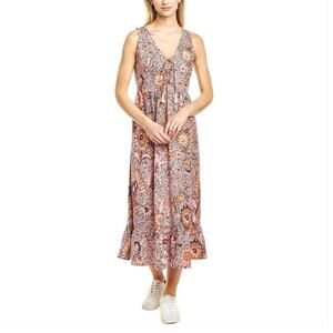 Madewell Bali Blooms Floral Midi Dress Boho Flowy Sleeveless Summer Brunch XS